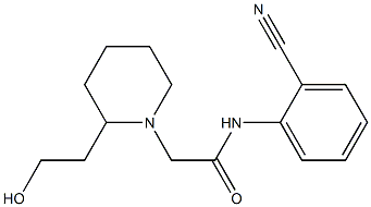 N-(2-cyanophenyl)-2-[2-(2-hydroxyethyl)piperidin-1-yl]acetamide 结构式