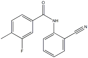 N-(2-cyanophenyl)-3-fluoro-4-methylbenzamide 结构式