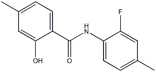 N-(2-fluoro-4-methylphenyl)-2-hydroxy-4-methylbenzamide 结构式