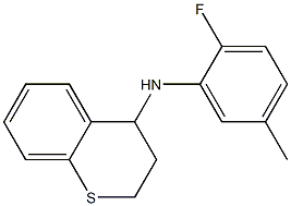 N-(2-fluoro-5-methylphenyl)-3,4-dihydro-2H-1-benzothiopyran-4-amine 结构式