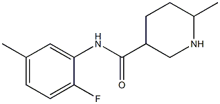 N-(2-fluoro-5-methylphenyl)-6-methylpiperidine-3-carboxamide 结构式
