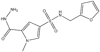 N-(2-furylmethyl)-5-(hydrazinocarbonyl)-1-methyl-1H-pyrrole-3-sulfonamide 结构式