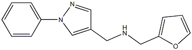 N-(2-furylmethyl)-N-[(1-phenyl-1H-pyrazol-4-yl)methyl]amine 结构式