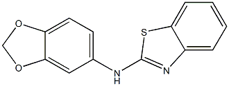 N-(2H-1,3-benzodioxol-5-yl)-1,3-benzothiazol-2-amine 结构式