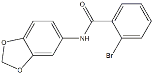 N-(2H-1,3-benzodioxol-5-yl)-2-bromobenzamide 结构式