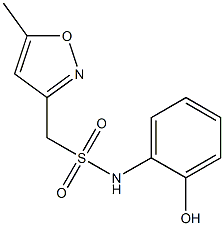 N-(2-hydroxyphenyl)-1-(5-methyl-1,2-oxazol-3-yl)methanesulfonamide 结构式