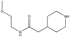 N-(2-methoxyethyl)-2-piperidin-4-ylacetamide 结构式