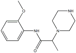 N-(2-methoxyphenyl)-2-(piperazin-1-yl)propanamide 结构式