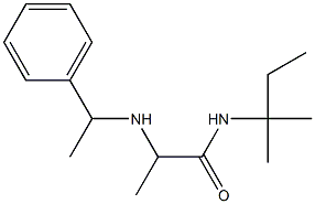 N-(2-methylbutan-2-yl)-2-[(1-phenylethyl)amino]propanamide 结构式