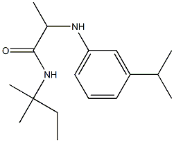 N-(2-methylbutan-2-yl)-2-{[3-(propan-2-yl)phenyl]amino}propanamide 结构式