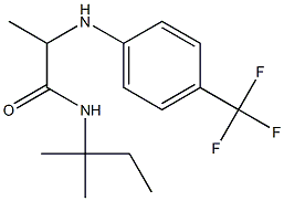 N-(2-methylbutan-2-yl)-2-{[4-(trifluoromethyl)phenyl]amino}propanamide 结构式