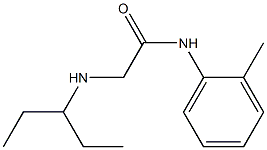 N-(2-methylphenyl)-2-(pentan-3-ylamino)acetamide 结构式