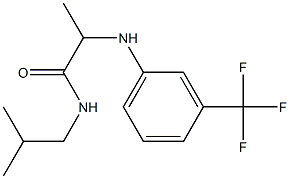 N-(2-methylpropyl)-2-{[3-(trifluoromethyl)phenyl]amino}propanamide 结构式