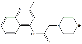 N-(2-methylquinolin-4-yl)-2-(piperazin-1-yl)acetamide 结构式