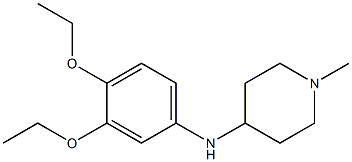 N-(3,4-diethoxyphenyl)-1-methylpiperidin-4-amine 结构式