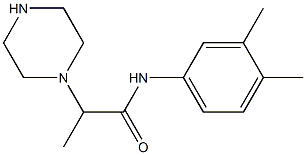 N-(3,4-dimethylphenyl)-2-(piperazin-1-yl)propanamide 结构式