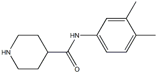 N-(3,4-dimethylphenyl)piperidine-4-carboxamide 结构式