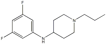 N-(3,5-difluorophenyl)-1-propylpiperidin-4-amine 结构式