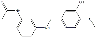 N-(3-{[(3-hydroxy-4-methoxyphenyl)methyl]amino}phenyl)acetamide 结构式