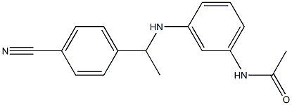 N-(3-{[1-(4-cyanophenyl)ethyl]amino}phenyl)acetamide 结构式