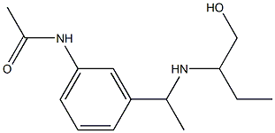 N-(3-{1-[(1-hydroxybutan-2-yl)amino]ethyl}phenyl)acetamide 结构式