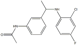 N-(3-{1-[(2-chloro-4-fluorophenyl)amino]ethyl}phenyl)acetamide 结构式