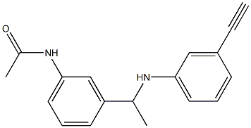 N-(3-{1-[(3-ethynylphenyl)amino]ethyl}phenyl)acetamide 结构式