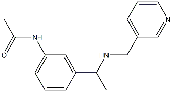 N-(3-{1-[(pyridin-3-ylmethyl)amino]ethyl}phenyl)acetamide 结构式