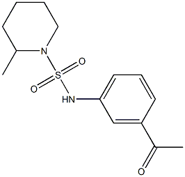 N-(3-acetylphenyl)-2-methylpiperidine-1-sulfonamide 结构式