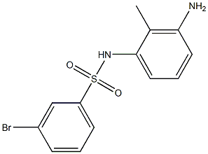 N-(3-amino-2-methylphenyl)-3-bromobenzene-1-sulfonamide 结构式