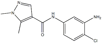 N-(3-amino-4-chlorophenyl)-1,5-dimethyl-1H-pyrazole-4-carboxamide 结构式
