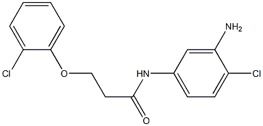 N-(3-amino-4-chlorophenyl)-3-(2-chlorophenoxy)propanamide 结构式