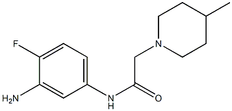 N-(3-amino-4-fluorophenyl)-2-(4-methylpiperidin-1-yl)acetamide 结构式