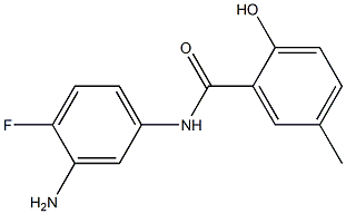 N-(3-amino-4-fluorophenyl)-2-hydroxy-5-methylbenzamide 结构式