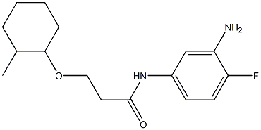 N-(3-amino-4-fluorophenyl)-3-[(2-methylcyclohexyl)oxy]propanamide 结构式