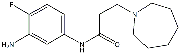 N-(3-amino-4-fluorophenyl)-3-azepan-1-ylpropanamide 结构式