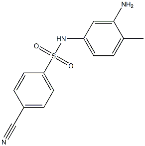 N-(3-amino-4-methylphenyl)-4-cyanobenzene-1-sulfonamide 结构式