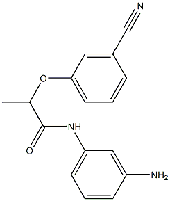 N-(3-aminophenyl)-2-(3-cyanophenoxy)propanamide 结构式