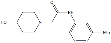 N-(3-aminophenyl)-2-(4-hydroxypiperidin-1-yl)acetamide 结构式