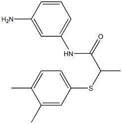 N-(3-aminophenyl)-2-[(3,4-dimethylphenyl)sulfanyl]propanamide 结构式