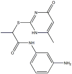 N-(3-aminophenyl)-2-[(6-methyl-4-oxo-1,4-dihydropyrimidin-2-yl)sulfanyl]propanamide 结构式