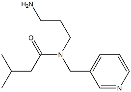 N-(3-aminopropyl)-3-methyl-N-(pyridin-3-ylmethyl)butanamide 结构式