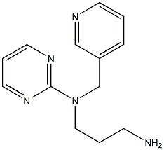 N-(3-aminopropyl)-N-(pyridin-3-ylmethyl)pyrimidin-2-amine 结构式