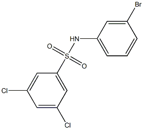 N-(3-bromophenyl)-3,5-dichlorobenzene-1-sulfonamide 结构式