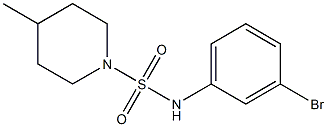 N-(3-bromophenyl)-4-methylpiperidine-1-sulfonamide 结构式