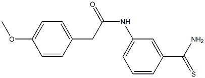 N-(3-carbamothioylphenyl)-2-(4-methoxyphenyl)acetamide 结构式