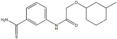 N-(3-carbamothioylphenyl)-2-[(3-methylcyclohexyl)oxy]acetamide 结构式