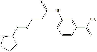 N-(3-carbamothioylphenyl)-3-(oxolan-2-ylmethoxy)propanamide 结构式