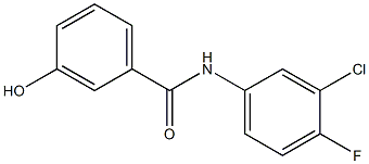 N-(3-chloro-4-fluorophenyl)-3-hydroxybenzamide 结构式