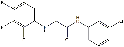 N-(3-chlorophenyl)-2-[(2,3,4-trifluorophenyl)amino]acetamide 结构式